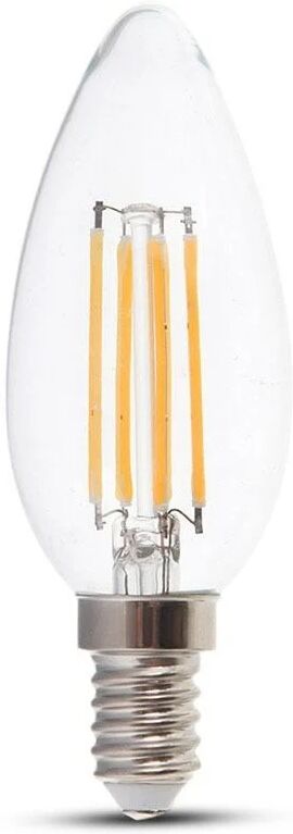 V-TAC LED Filament lamp kaarsvorm E14 4 Watt 350lm extra warm wit 2700K Samsung dimbaar