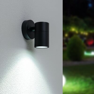 HOFTRONIC Mason Zwarte Wandlamp - IP44 Dimbare 6000K GU10 Spot - Binnen/Buiten HOFTRONIC Mason Zwarte Wandlamp - IP44 Dimbare 6000K GU10 Spot - Binnen/Buiten