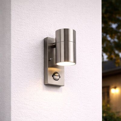 HOFTRONIC Mason Wandlamp - RVS - 2700K Warm Wit - IP44 HOFTRONIC Mason Wandlamp - RVS - 2700K Warm Wit - IP44