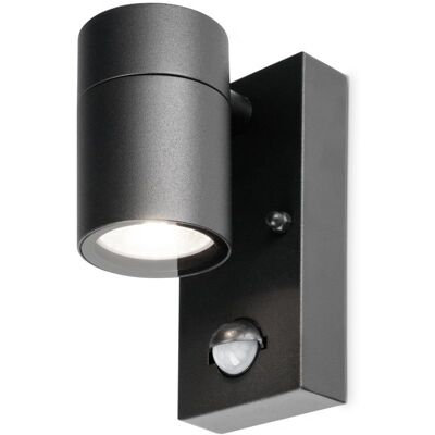 HOFTRONIC Mason wandlamp - 6500K daglicht wit - Bewegingsmelder en schemerschakelaar - IP44 spatwaterdicht - Spotlight voor binnen en buiten - Zwart HOFTRONIC Mason wandlamp - 6500K daglicht wit - Bewegingsmelder en schemerschakelaar - IP44 spatwaterdicht - Spotlight voor binnen en buiten - Zwart
