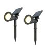 HOFTRONIC™ 2x Bend LED Prikspot - Solar tuinverlichting - 3000K warm wit - IP65 waterdicht - Tuinspot met grondspies - Geen kabels nodig