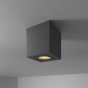 HOFTRONIC™ Gibbon LED opbouw plafondspot - Vierkant - IP65 waterdicht - 2700K Warm wit lichtkleur GU10 - Plafondlamp geschikt voor badkamer - Zwart