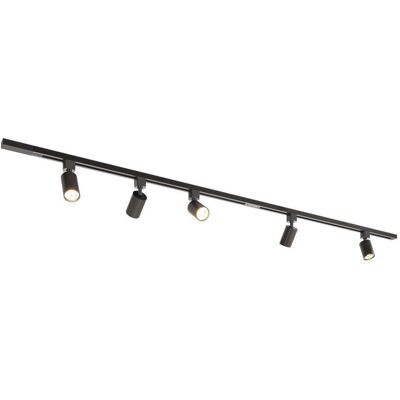 HOFTRONIC Taros Railverlichting Pakket - Recht - 2x 1 m rail - 5 railspots - Excl. Lichtbron - IP20 - Modulair - 230V HOFTRONIC Taros Railverlichting Pakket - Recht - 2x 1 m rail - 5 railspots - Excl. Lichtbron - IP20 - Modulair - 230V