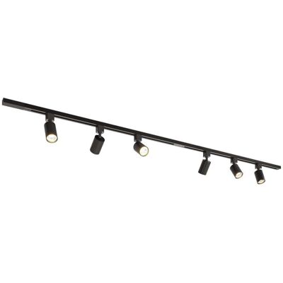 HOFTRONIC Taros Railverlichting Pakket - Recht - 2x 1 m rail - 6 railspots - Excl. Lichtbron - IP20 - Modulair - 230V HOFTRONIC Taros Railverlichting Pakket - Recht - 2x 1 m rail - 6 railspots - Excl. Lichtbron - IP20 - Modulair - 230V