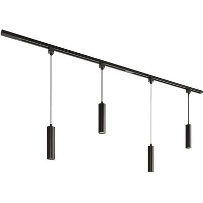 HOFTRONIC Taros Railverlichting Pakket - Recht - 2x 1 m rail - 4 hanglampen - Incl. 2700K GU10 - IP20 - Modulair - 230V HOFTRONIC Taros Railverlichting Pakket - Recht - 2x 1 m rail - 4 hanglampen - Incl. 2700K GU10 - IP20 - Modulair - 230V