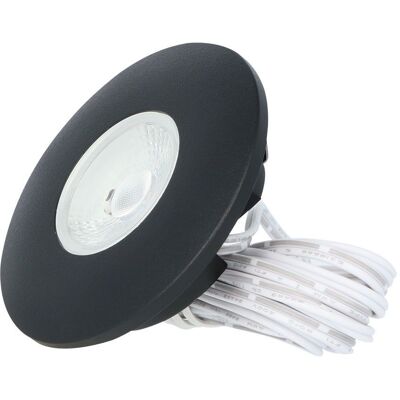 HOFTRONIC Pavo LED inbouwspot Plat (meubelspot) - 3W 300 Lumen - 2700K warm wit - Lage inbouwdiepte - Dimbaar - Rond - Voor binnen - Zwart HOFTRONIC Pavo LED inbouwspot Plat (meubelspot) - 3W 300 Lumen - 2700K warm wit - Lage inbouwdiepte - Dimbaar - Rond - Voor binnen - Zwart