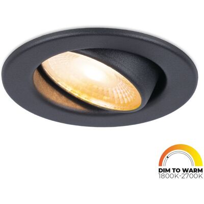 HOFTRONIC Malta LED inbouwspot - 5 Watt 360 lumen - Dim to warm - Rond - Kantelbaar - IP44 waterdicht - Wit - Incl. Quick Connector box - Zwart HOFTRONIC Malta LED inbouwspot - 5 Watt 360 lumen - Dim to warm - Rond - Kantelbaar - IP44 waterdicht - Wit - Incl. Quick Connector box - Zwart