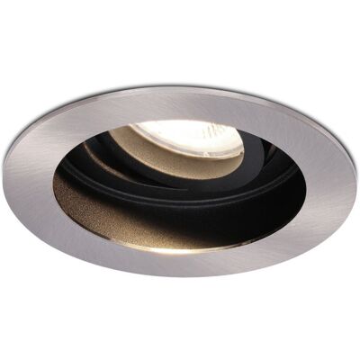 HOFTRONIC Mesa LED inbouwspot - GU10 4 Watt 345 Lumen - 4000K neutraal wit - Dimbaar - verzonken - Rond - Kantelbaar - IP20 Voor binnen - RVS HOFTRONIC Mesa LED inbouwspot - GU10 4 Watt 345 Lumen - 4000K neutraal wit - Dimbaar - verzonken - Rond - Kantelbaar - IP20 Voor binnen - RVS