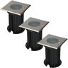 HOFTRONIC™ 3x Ramsay dimbare LED Grondspot Vierkant  RVS excl. lichtbron IP67 straal waterdicht 3 jaar garantie