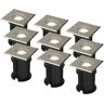 HOFTRONIC™ 9x Ramsay dimbare LED grondspot - Vierkant- RVS - 4000K neutraal wit - 5 Watt - IP67 straal waterdicht - 3 jaar garantie