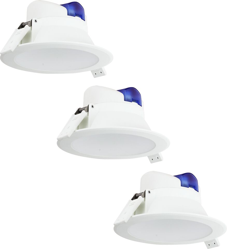 Aigostar Complete set met 3 stuks LED Inbouwspot Convexo 7 Watt 6000K IP44 Wit