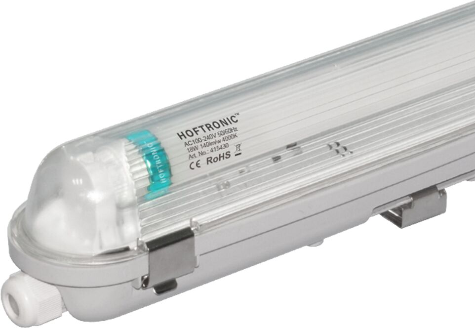 HOFTRONIC™ LED T8 TL Armatuur IP65 60 cm 4000K 9W 1260lm 140lm/W incl. flikkervrije LED buis Koppelbaar