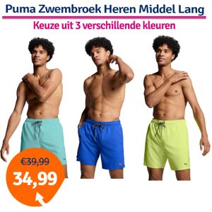 Puma Zwembroek Heren Middel Lang Fast Yellow-S Puma Zwembroek Heren Middel Lang Fast Yellow-S