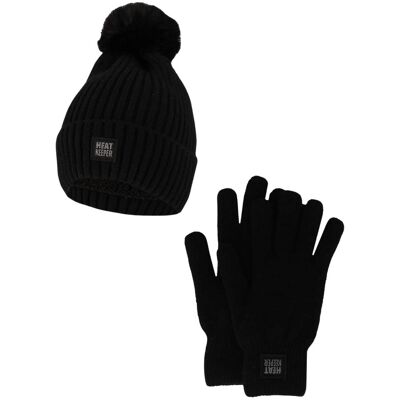 Heatkeeper Dames Winter Set - Muts + Handschoenen - Zwart Heatkeeper Dames Winter Set - Muts + Handschoenen - Zwart