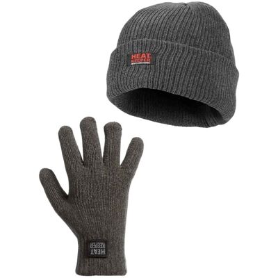 Heatkeeper Dames Winter Set Chenille - Muts + Handschoenen Dark Grey Heatkeeper Dames Winter Set Chenille - Muts + Handschoenen Dark Grey