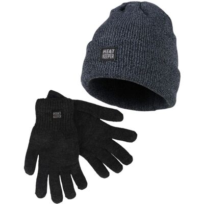 Heatkeeper Heren Winter Set - Muts + Handschoenen - Antraciet-L/XL Heatkeeper Heren Winter Set - Muts + Handschoenen - Antraciet-L/XL