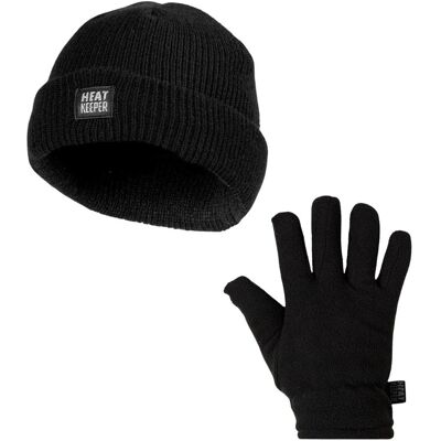 Heatkeeper Kinder Winter Set - Muts + Handschoenen - Zwart-9-12 jaar Heatkeeper Kinder Winter Set - Muts + Handschoenen - Zwart-9-12 jaar