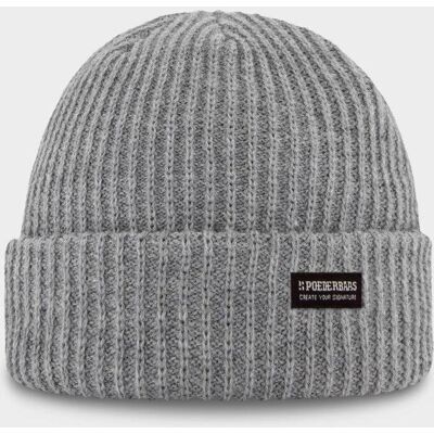 Poederbaas Muts Royal Rib Beanie Grijs Poederbaas Muts Royal Rib Beanie Grijs