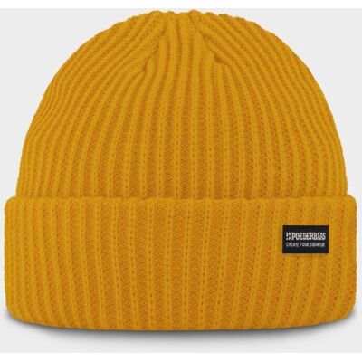 Poederbaas Muts Royal Rib Beanie Yellow Poederbaas Muts Royal Rib Beanie Yellow