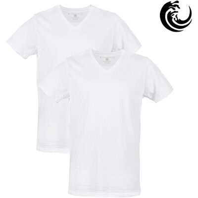Vinnie-G Heren T-shirt V-hals Wit 2-pack-XXL Vinnie-G Heren T-shirt V-hals Wit 2-pack-XXL