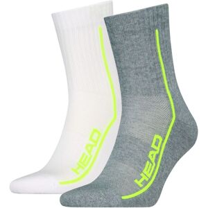HEAD Short Crew Performance 2-pack Grey Melange / Wit-39/42 HEAD Short Crew Performance 2-pack Grey Melange / Wit-39/42