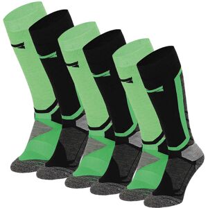 Xtreme Snowboard Sokken 6-pack Multi Green-39/42 Xtreme Snowboard Sokken 6-pack Multi Green-39/42