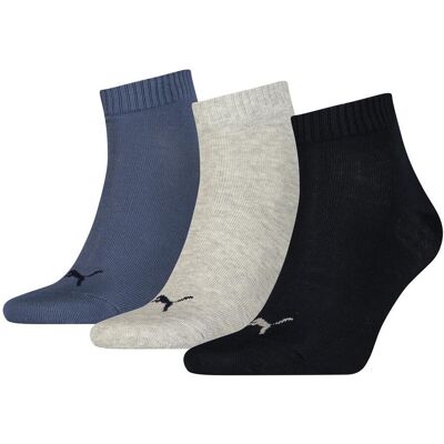Puma Quarter sokken 3-pack Navy / Grey / Nightshadow Blue-43/46 Puma Quarter sokken 3-pack Navy / Grey / Nightshadow Blue-43/46