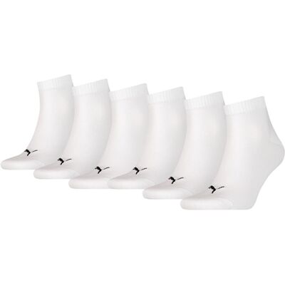 Puma Quarter Sokken Wit 6-pack-39/42 Puma Quarter Sokken Wit 6-pack-39/42