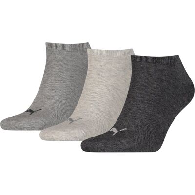 Puma Sneakersokken 3-Pack Antraciet Melange-47/49 Puma Sneakersokken 3-Pack Antraciet Melange-47/49
