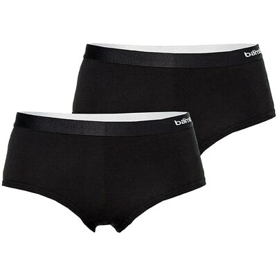 Apollo Hipsters Dames Bamboo Basic Zwart 2-pack-M Apollo Hipsters Dames Bamboo Basic Zwart 2-pack-M