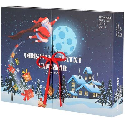 Apollo Sokken Adventskalender Kinderen - Kerst - 12 paar sokken-One size (31/36) Apollo Sokken Adventskalender Kinderen - Kerst - 12 paar sokken-One size (31/36)