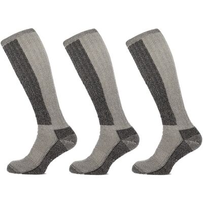 Basset Thermosokken Kniehoogte Merinowol 3-pack Off White Black-39/42 Basset Thermosokken Kniehoogte Merinowol 3-pack Off White Black-39/42
