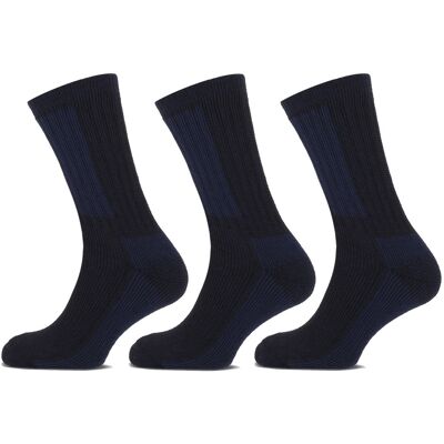 Basset Thermosokken Merinowol 3-pack Marine-39/42 Basset Thermosokken Merinowol 3-pack Marine-39/42