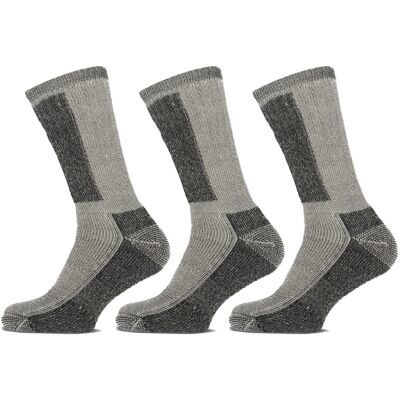 Basset Thermosokken Merinowol 3-pack Off White Black-39/42 Basset Thermosokken Merinowol 3-pack Off White Black-39/42