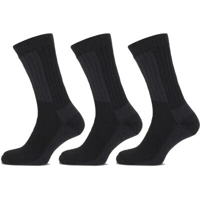 Basset Thermosokken Merinowol 3-pack Zwart-39/42 Basset Thermosokken Merinowol 3-pack Zwart-39/42