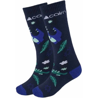 Cairn Skisokken Kinderen 2-pack Night Sky Dino-35/38 Cairn Skisokken Kinderen 2-pack Night Sky Dino-35/38
