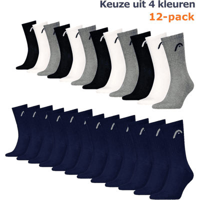 HEAD Sportsokken Training 12-pack Wit-35/38 HEAD Sportsokken Training 12-pack Wit-35/38