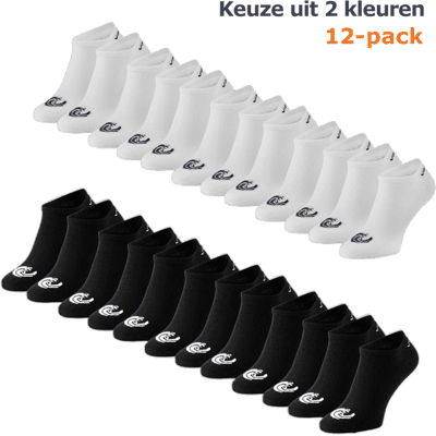 Vinnie-G Sneakersokken 12-pack Zwart-43/46 Vinnie-G Sneakersokken 12-pack Zwart-43/46