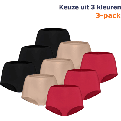 Ten Cate Secrets High Waist Slip 3-pack Rood-M Ten Cate Secrets High Waist Slip 3-pack Rood-M