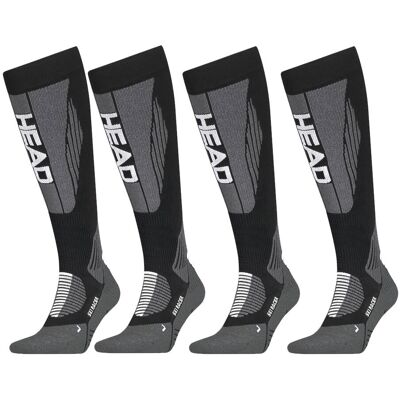 HEAD 35/38 Unisex Skisokken Racer - Zwart/Wit HEAD 35/38 Unisex Skisokken Racer - Zwart/Wit