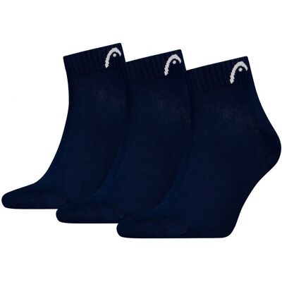 HEAD Quartersokken Training 3-pack Navy-39/42 HEAD Quartersokken Training 3-pack Navy-39/42