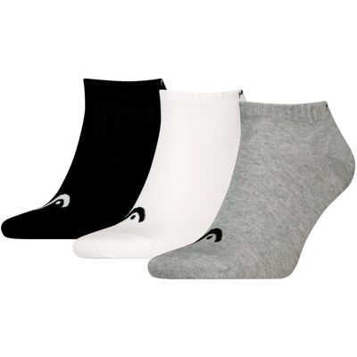 HEAD Sneakersokken Training 3-pack Grijs / Wit / Zwart-39/42 HEAD Sneakersokken Training 3-pack Grijs / Wit / Zwart-39/42