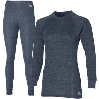 Heatkeeper Thermoset Dames Comfort - Thermoshirt + Thermo Legging - Antraciet Melange-XL Heatkeeper Thermoset Dames Comfort - Thermoshirt + Thermo Legging - Antraciet Melange-XL