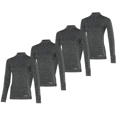 Heatkeeper Thermoshirt Lange Mouw Dames Premium 4-pack Zwart Melange-M Heatkeeper Thermoshirt Lange Mouw Dames Premium 4-pack Zwart Melange-M