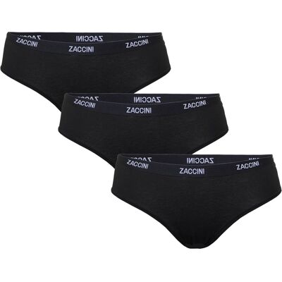 Zaccini Dames Hipsters 3-pack Black-XS Zaccini Dames Hipsters 3-pack Black-XS