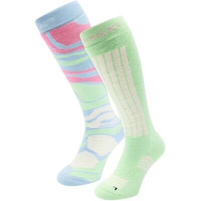 Poederbaas Skisokken Dames 2-pack Ice Blue-39/42 Poederbaas Skisokken Dames 2-pack Ice Blue-39/42