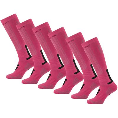 Poederbaas Skisokken 6-pack Pink-35/38 Poederbaas Skisokken 6-pack Pink-35/38