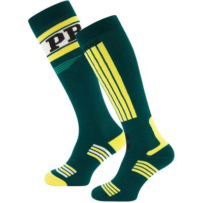 Poederbaas Skisokken 2-pack Swedish Green-35/38 Poederbaas Skisokken 2-pack Swedish Green-35/38