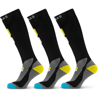 Poederbaas - Technical Bamboo Freeride - 3-pack - Zwart - Ski Socks Poederbaas - Technical Bamboo Freeride - 3-pack - Zwart - Ski Socks