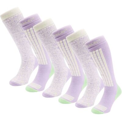 Poederbaas Skisokken Dames 6-pack White Multi-35/38 Poederbaas Skisokken Dames 6-pack White Multi-35/38